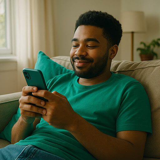 Int zetelke, scrollen op mijn gsm en goe gieren met de beste memes